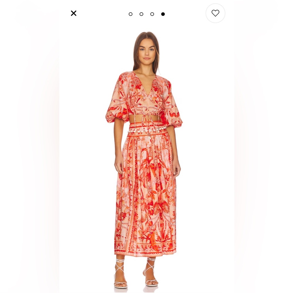 Zimmermann Lyre Yoke Midi Skirt size 3(US10)